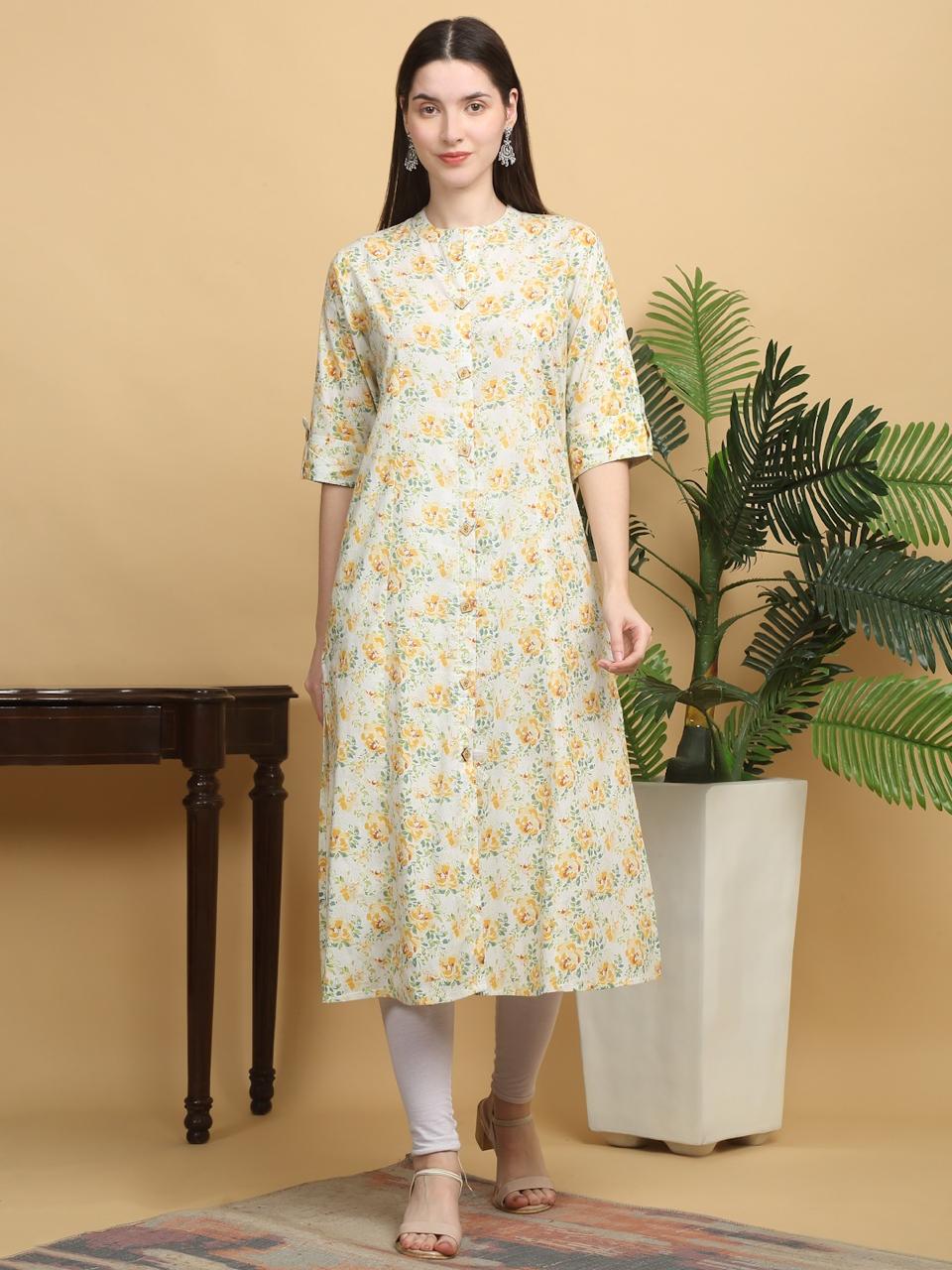 Golden Glow Yellow Kurti
