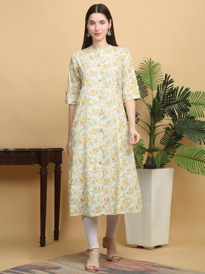 Golden Glow Yellow Kurti